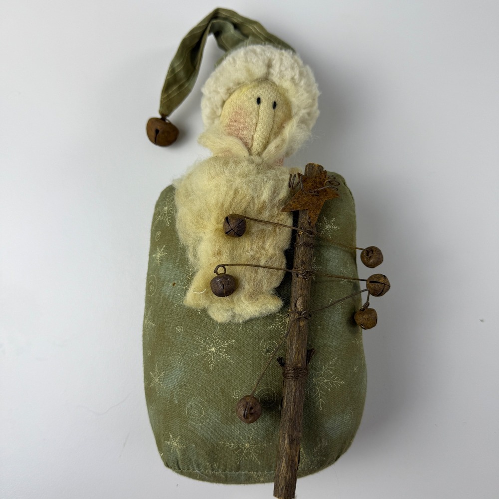 Honey and‎ Me Primitive Santa Shelf Sitter Rustic Country Christmas Decor 10"
